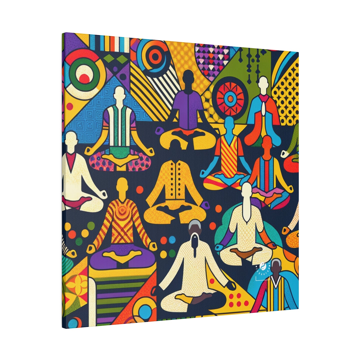 Vibrant Sadana: Prana in Nouveau Réalité - Art Print Canvas