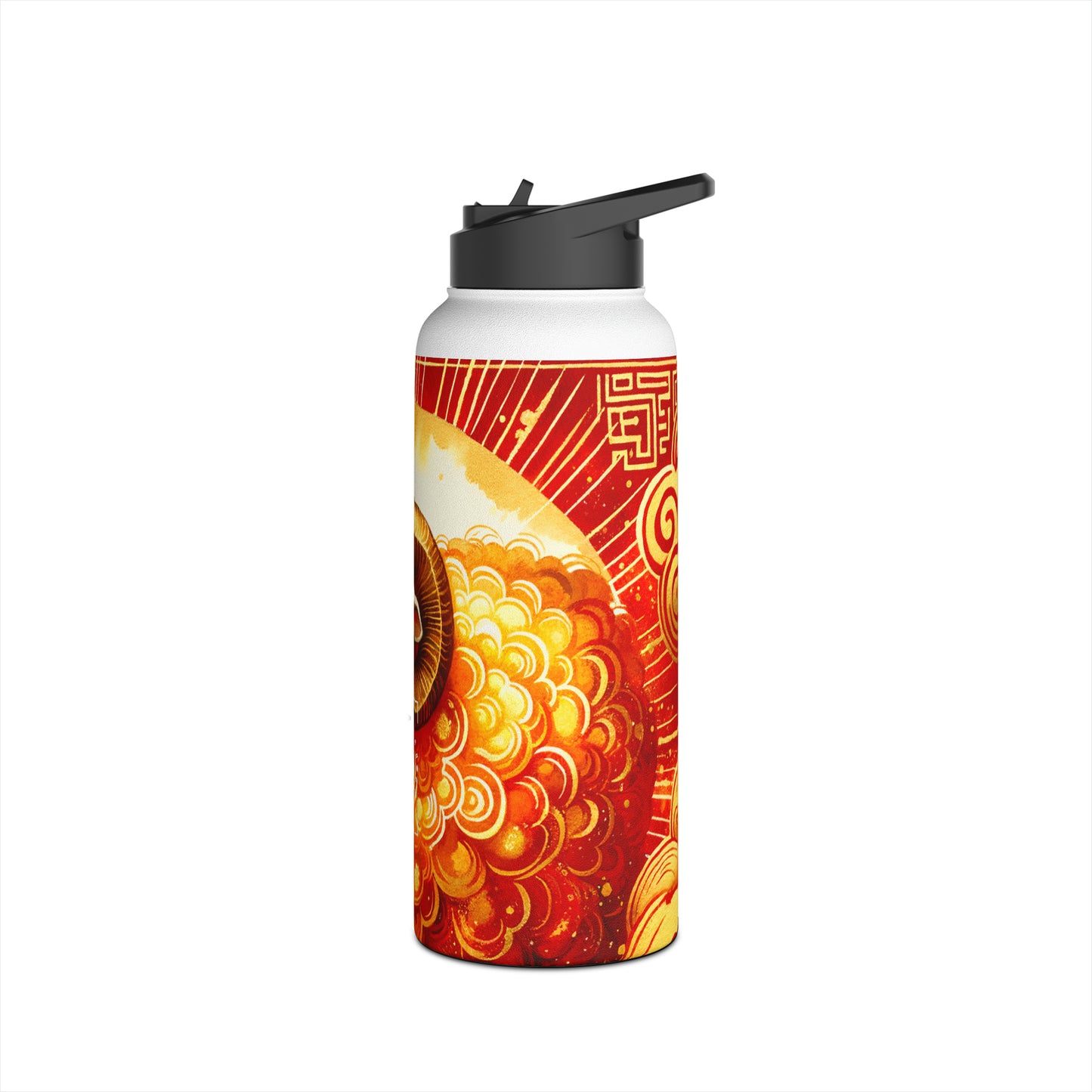 "Auspicious Gold of Divine Ewe: A Lunar New Year Revelry" - Water Bottle