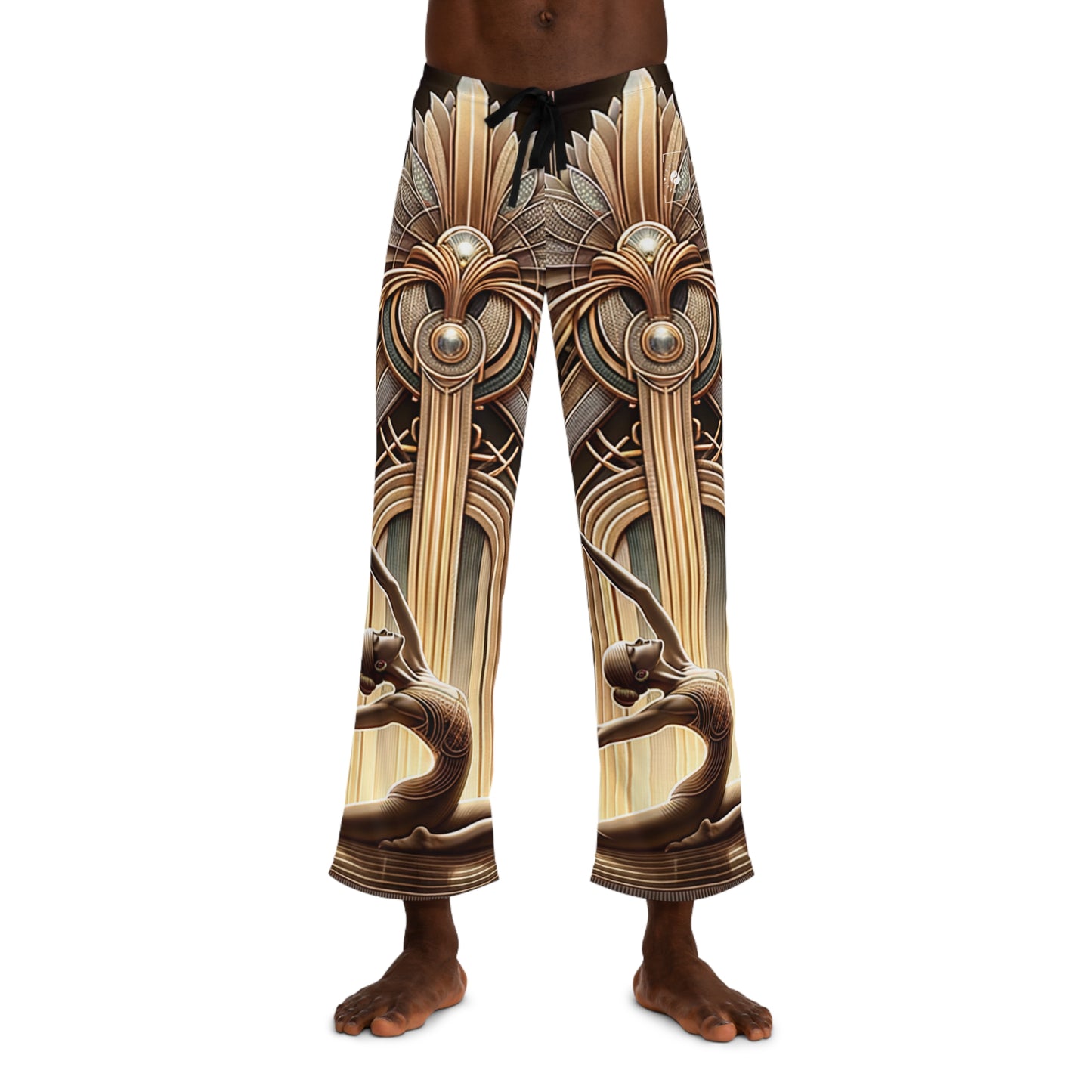 Deco Serenity: A Fusion of Opulence and Zen - men's Lounge Pants