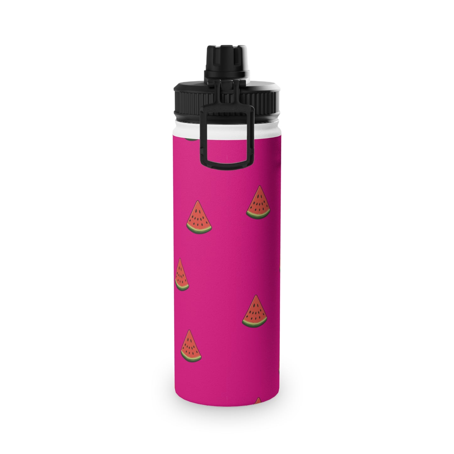 #DF0086 Pink + Watermelon - Sports Water Bottle