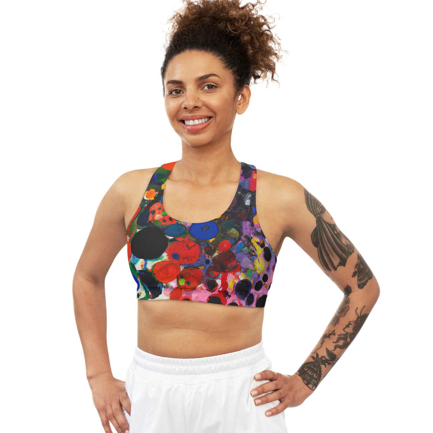 Ink drops meditation - Seamless Sports Bra