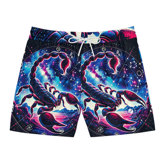 Crimson Scorpio - Swim Shorts (Mid-Length) for Men