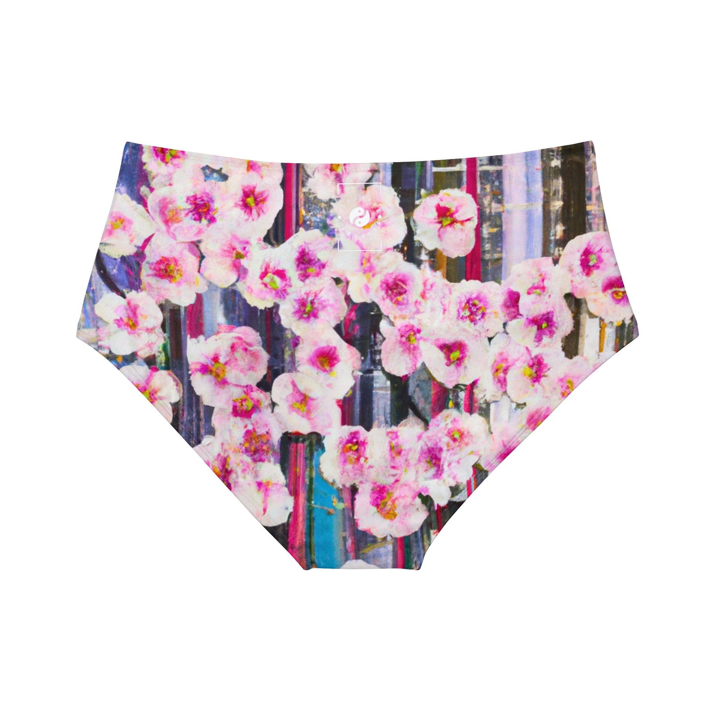 Abstract Bloom 05 - High Waisted Bikini Bottom