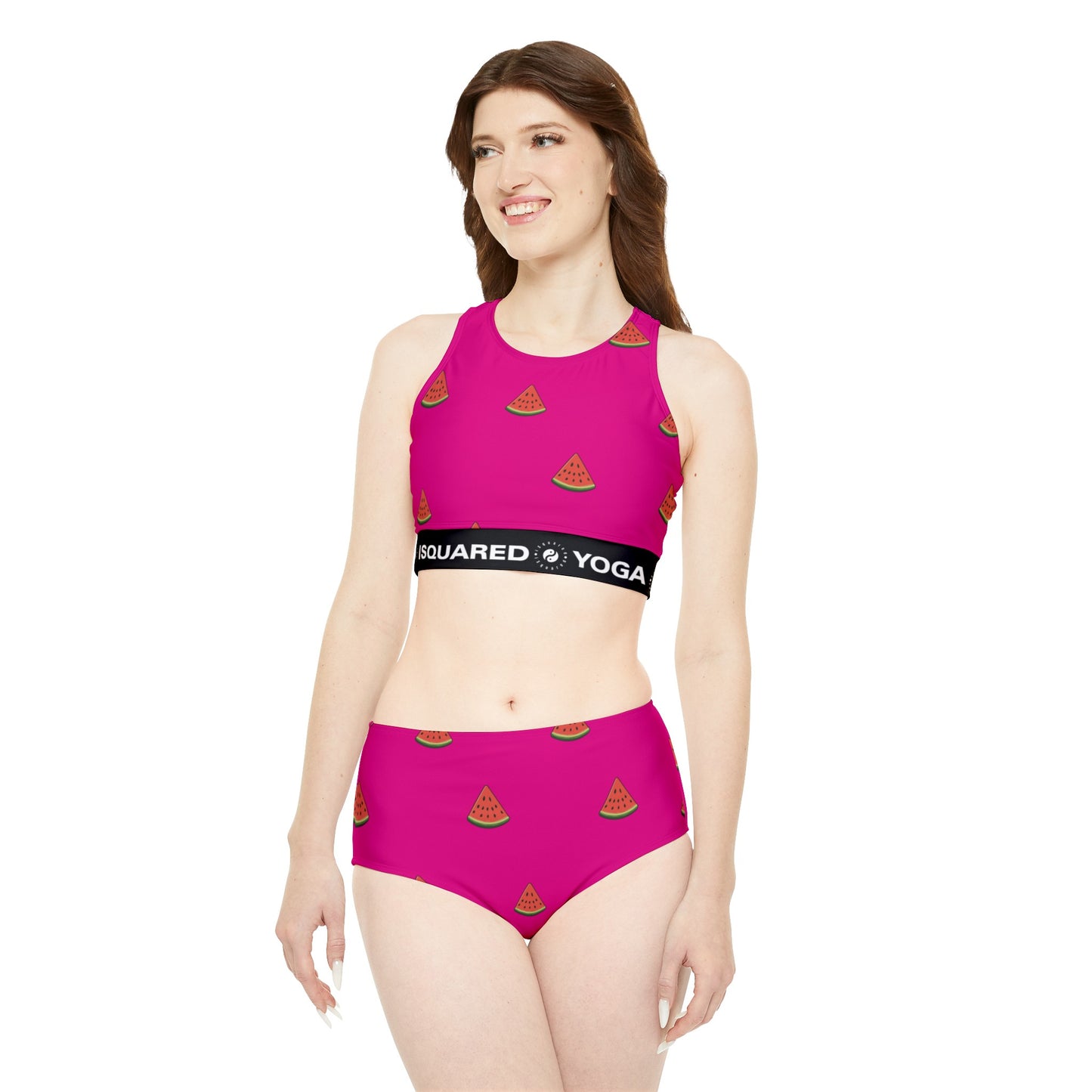 #DF0086 Pink + Watermelon - Hot Yoga Bikini Set