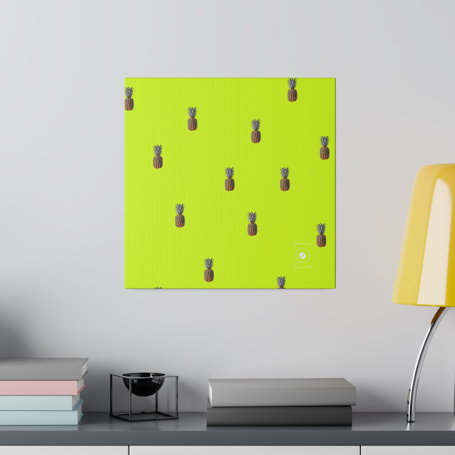 #D7FF11 Sharp Yellow + Pineapple - Art Print Canvas