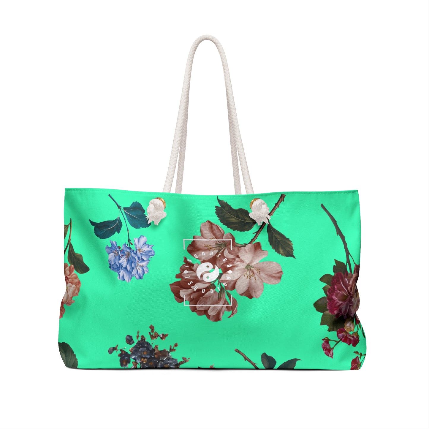 Botanicals on Turquoise - Casual Yoga Bag