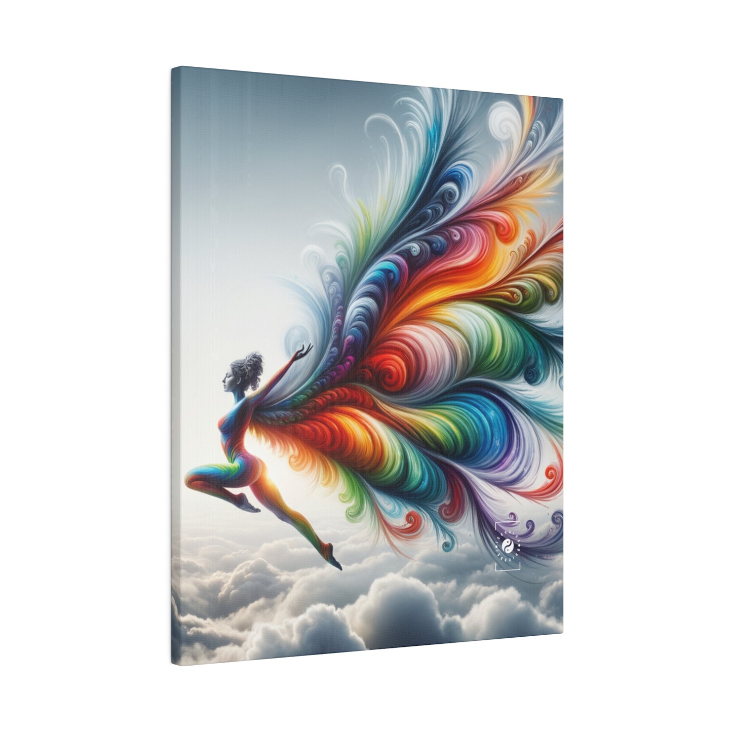 "Yogini's Rainbow Flight" - Art Print Canvas