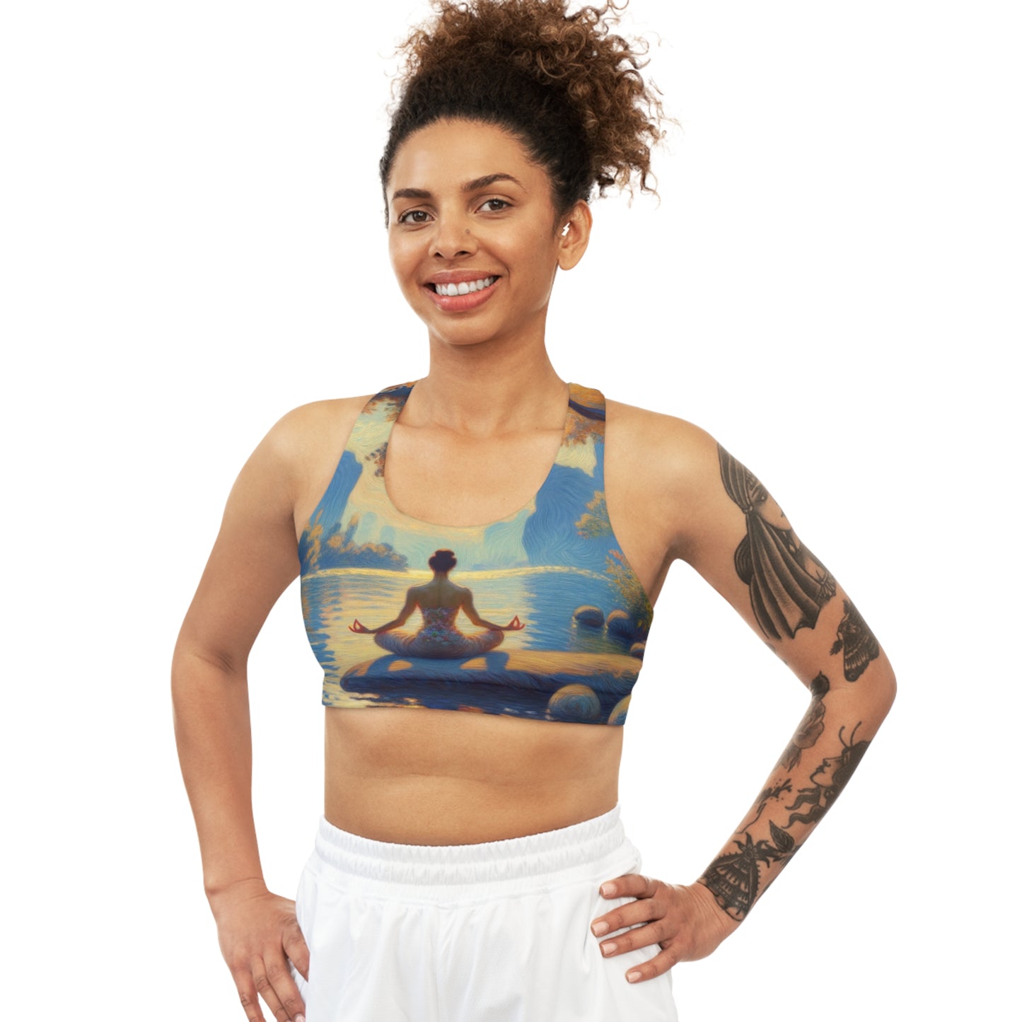 "Zen Blossom Alignment" - Seamless Sports Bra