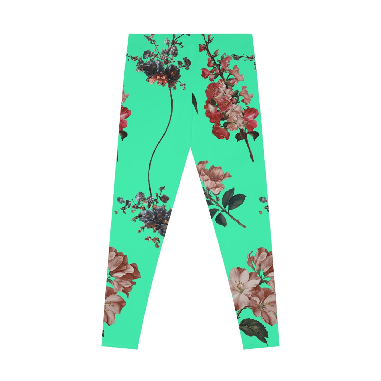 Botanicals on Turquoise - Unisex Tights