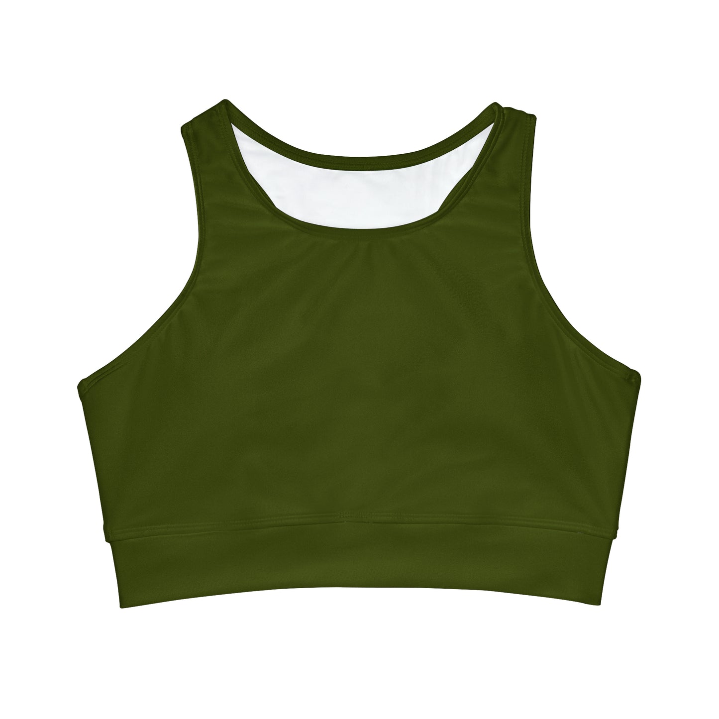 Camo Green - High Neck Crop Top