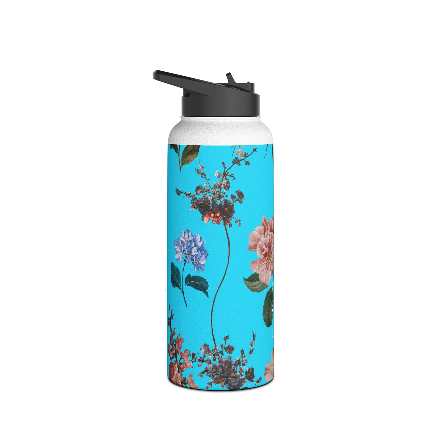 Botanicals on Azure - Water Bottle