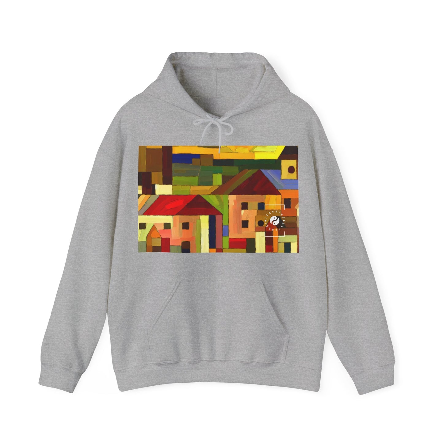 "Earthen Adobes in Hues of Hundertwasser" - Hoodie