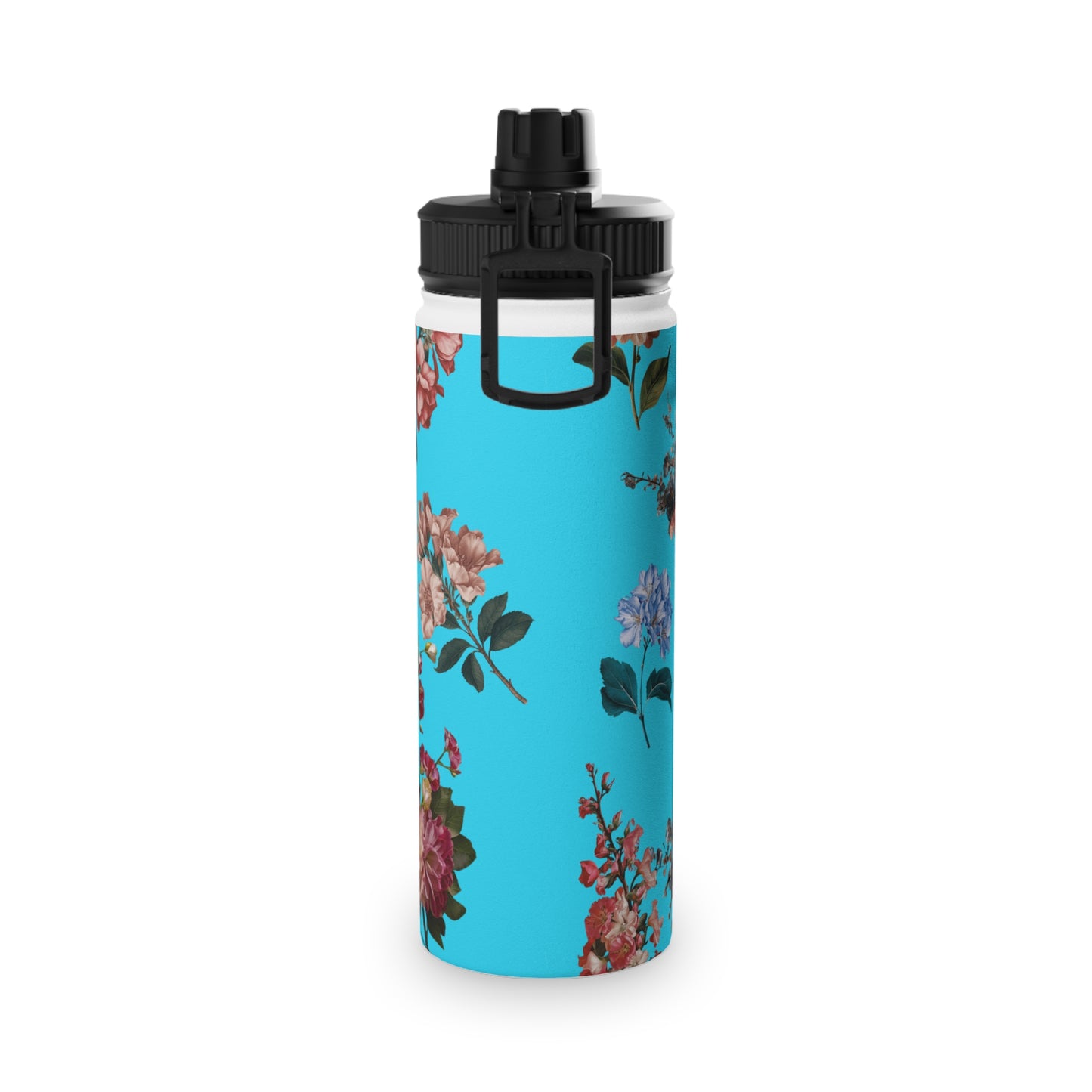 Botanicals on Azure - Sports Water Bottle