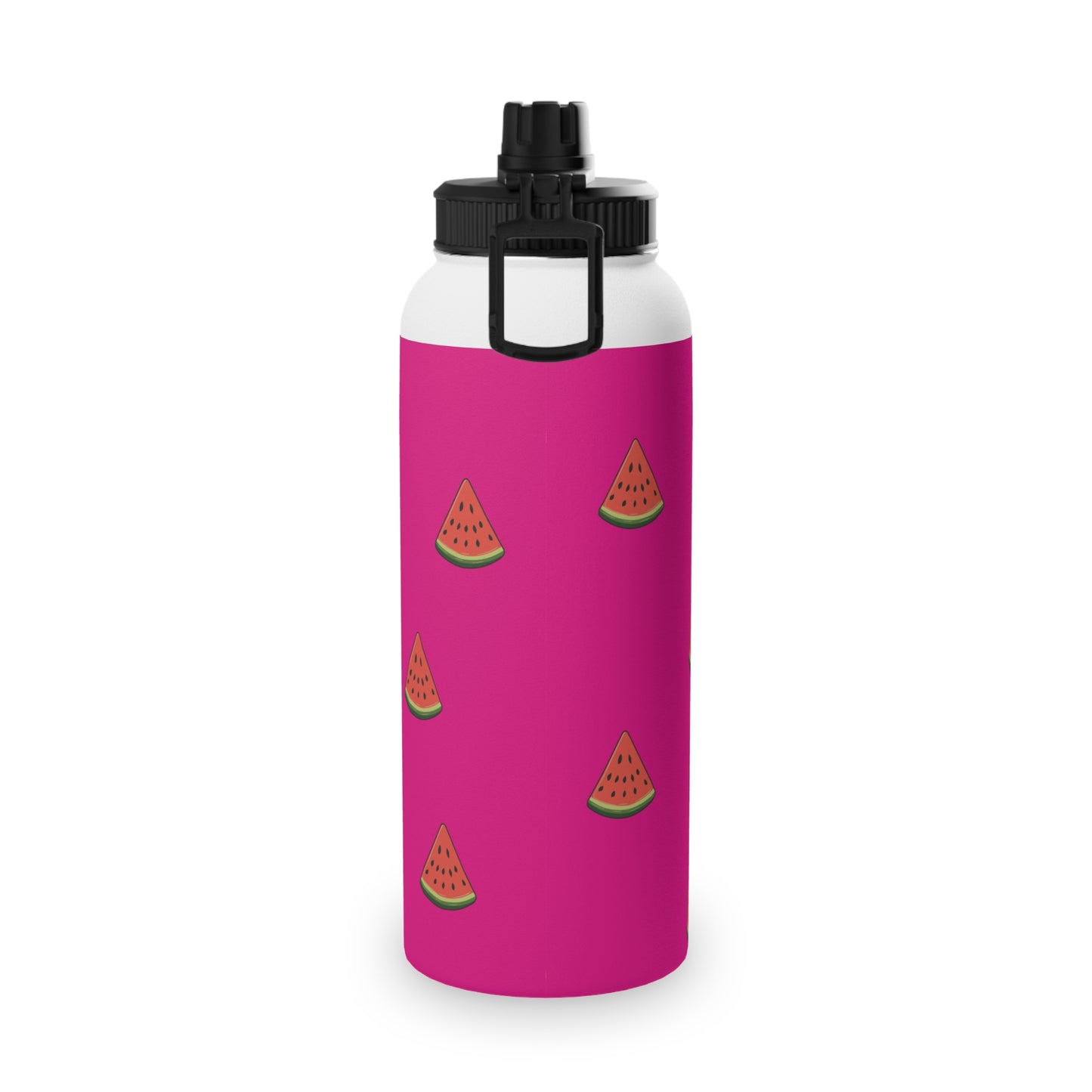 #DF0086 Pink + Watermelon - Sports Water Bottle