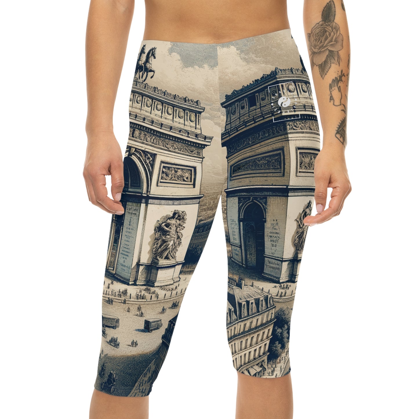 "Majesty of the Arc: A Napoleon Era Portrait" - Capri Shorts