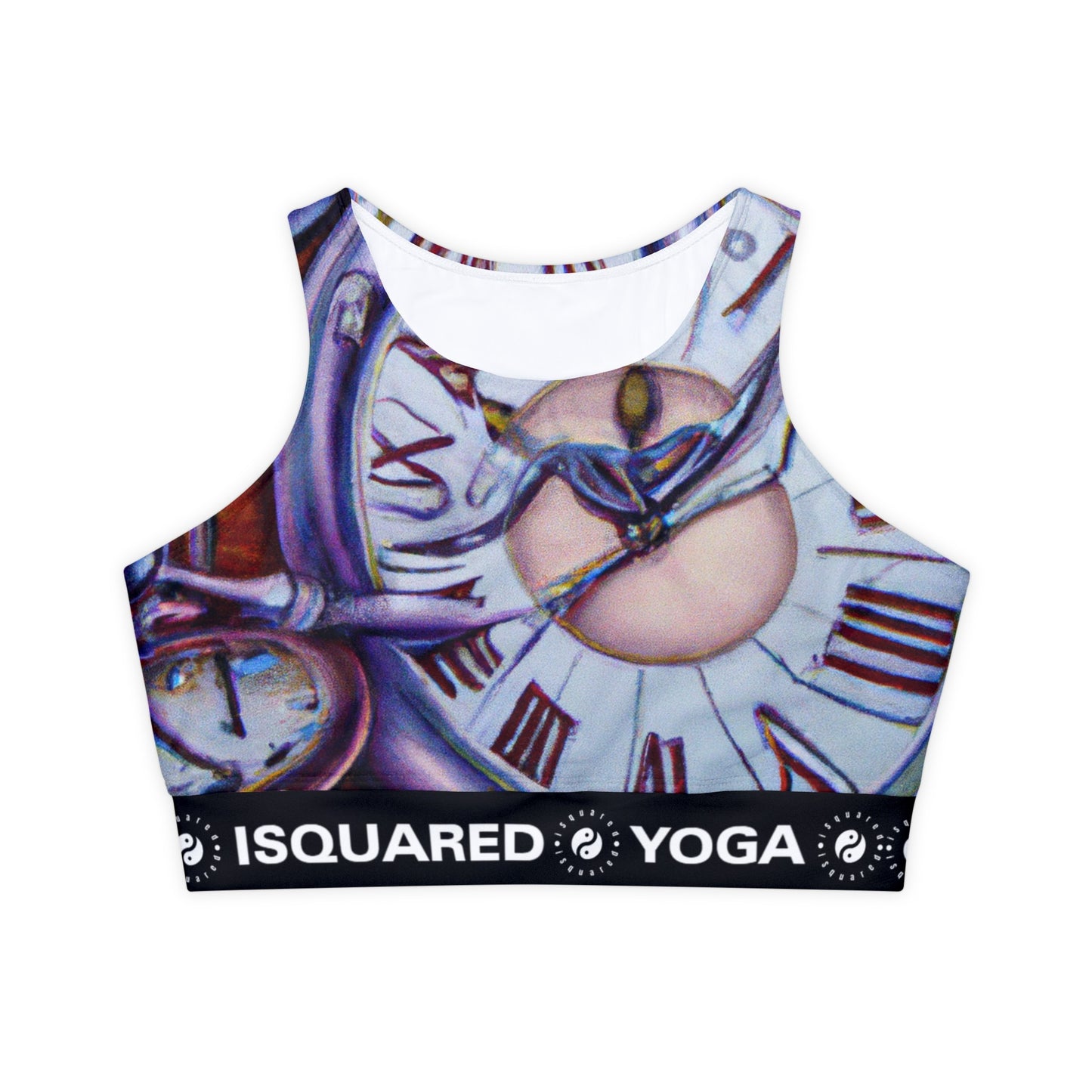 "Chrono Illusionist's Liquid Riddle" - Lined & Padded Sports Bra