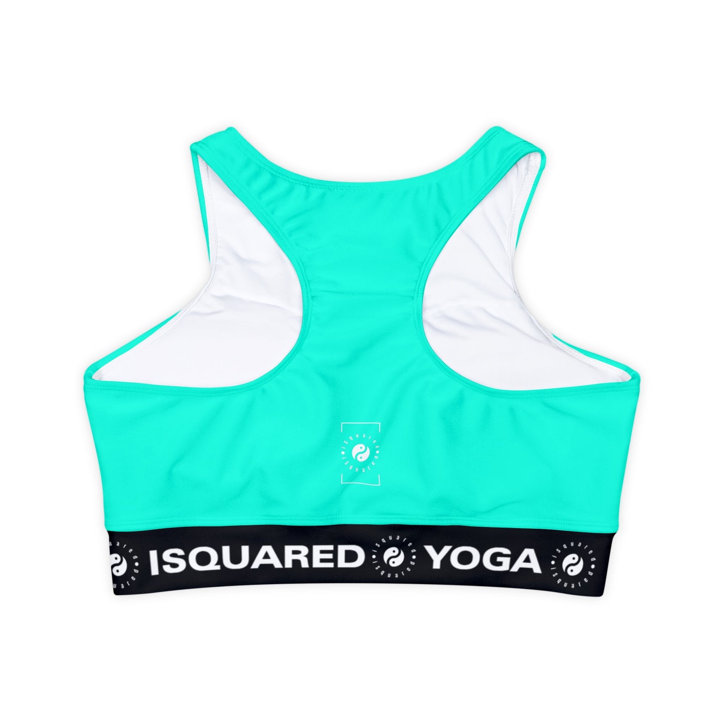 Neon Teal #11ffe3 - Lined & Padded Sports Bra