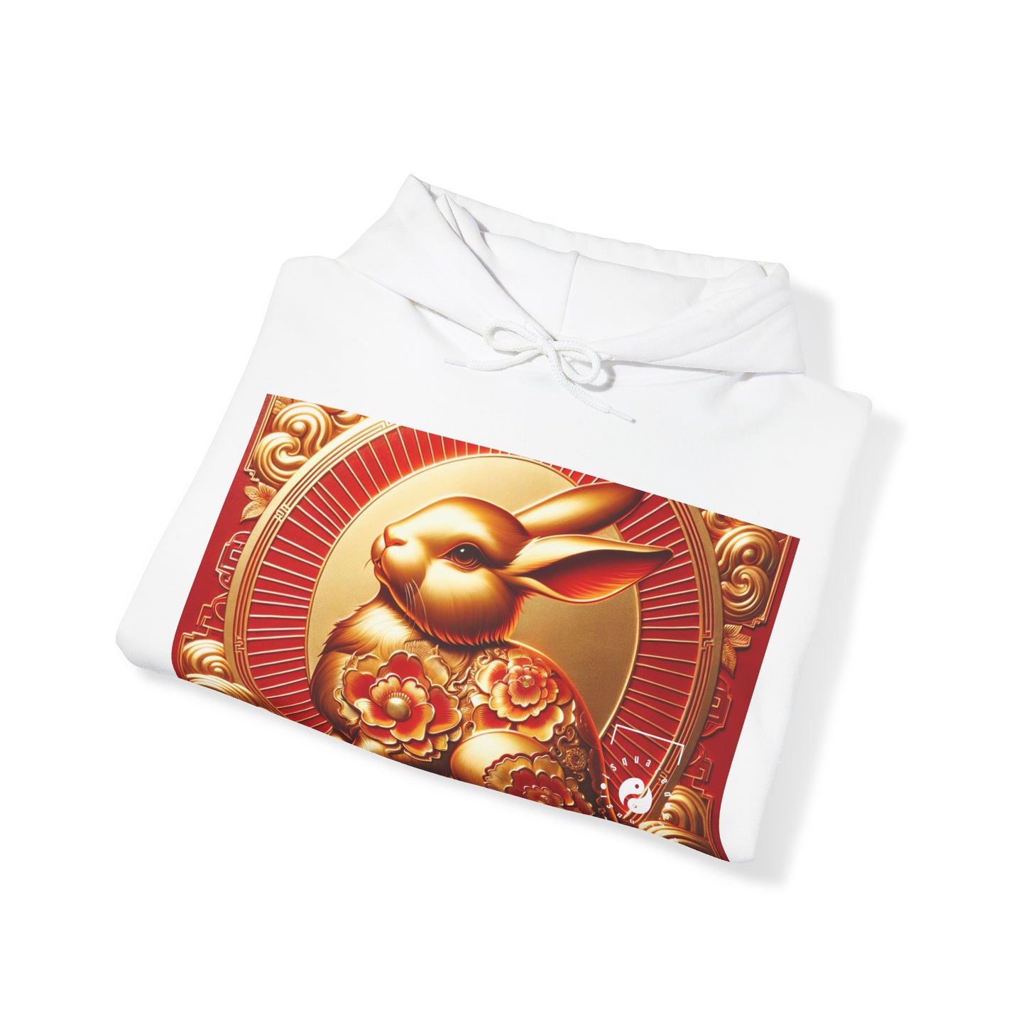 "Golden Blessings: Lunar Rabbit's Resplendence" - Hoodie