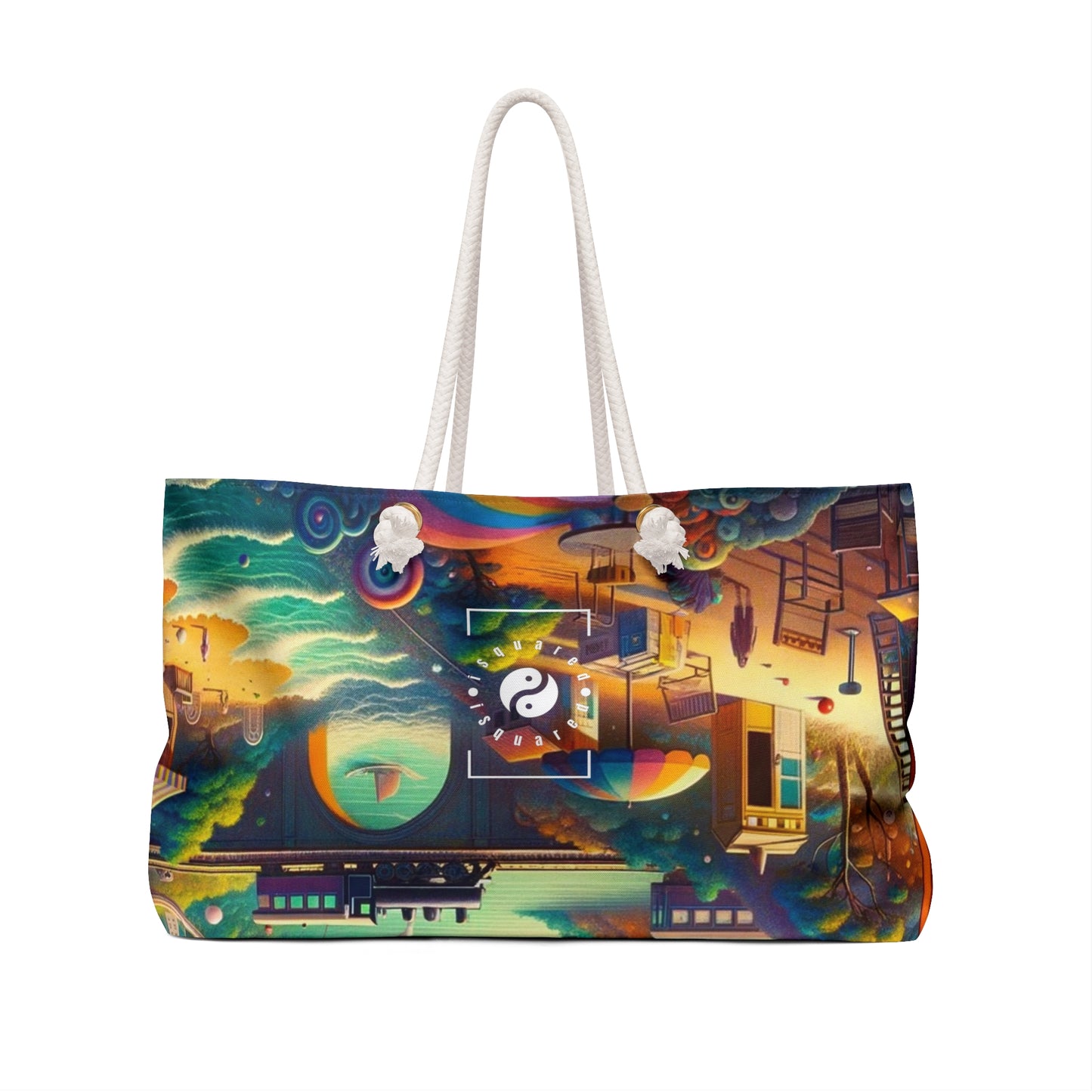 "Mirrors of Metaphor: A Murakami Odyssey" - Casual Yoga Bag