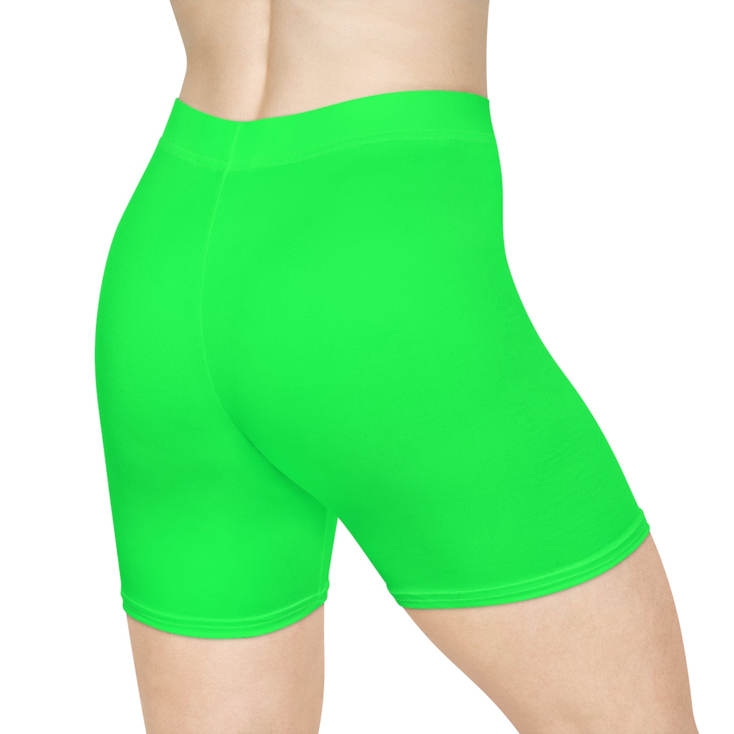 #0FFF50 Vert fluo - Short de yoga chaud