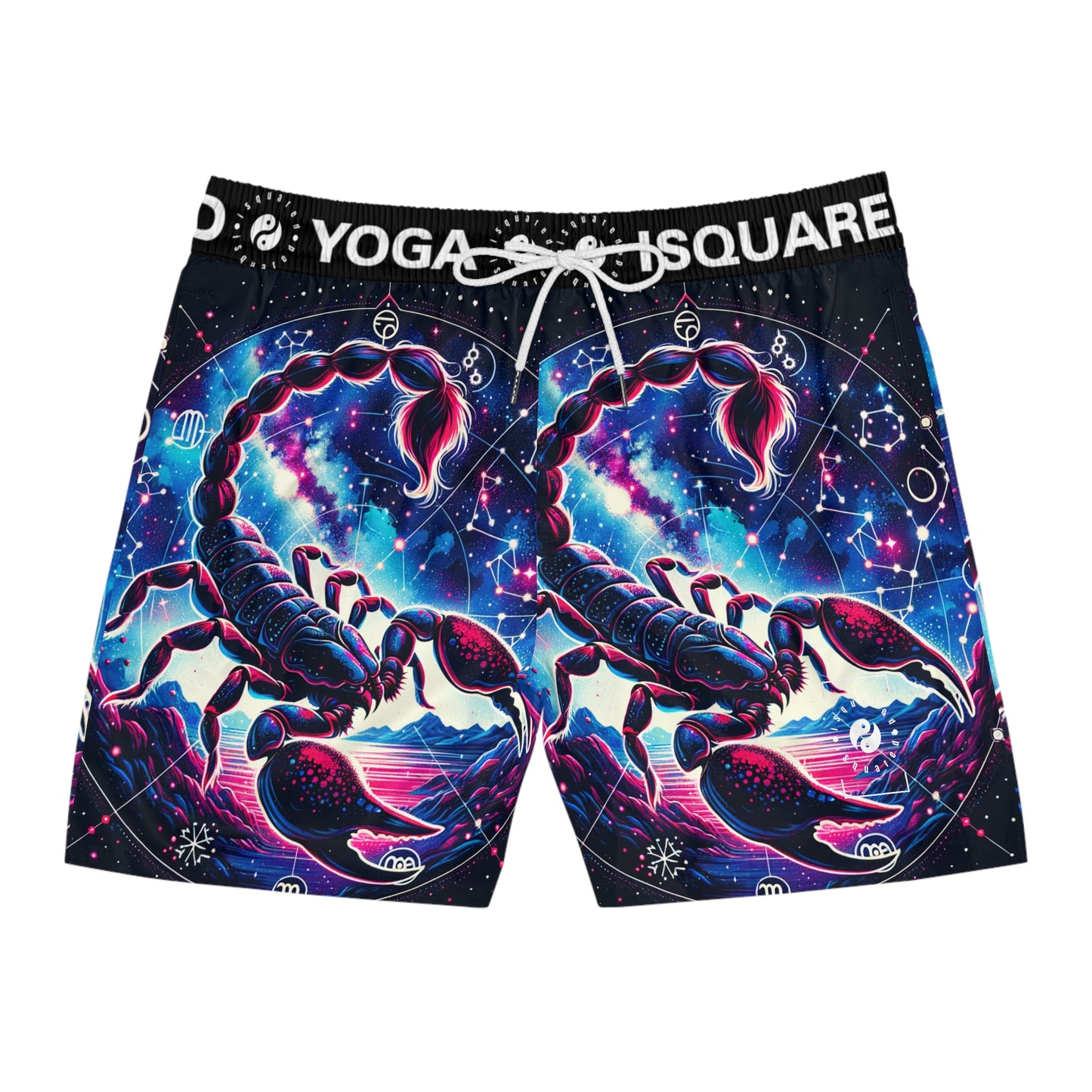 Crimson Scorpio - Swim Shorts (Mid-Length) for Men