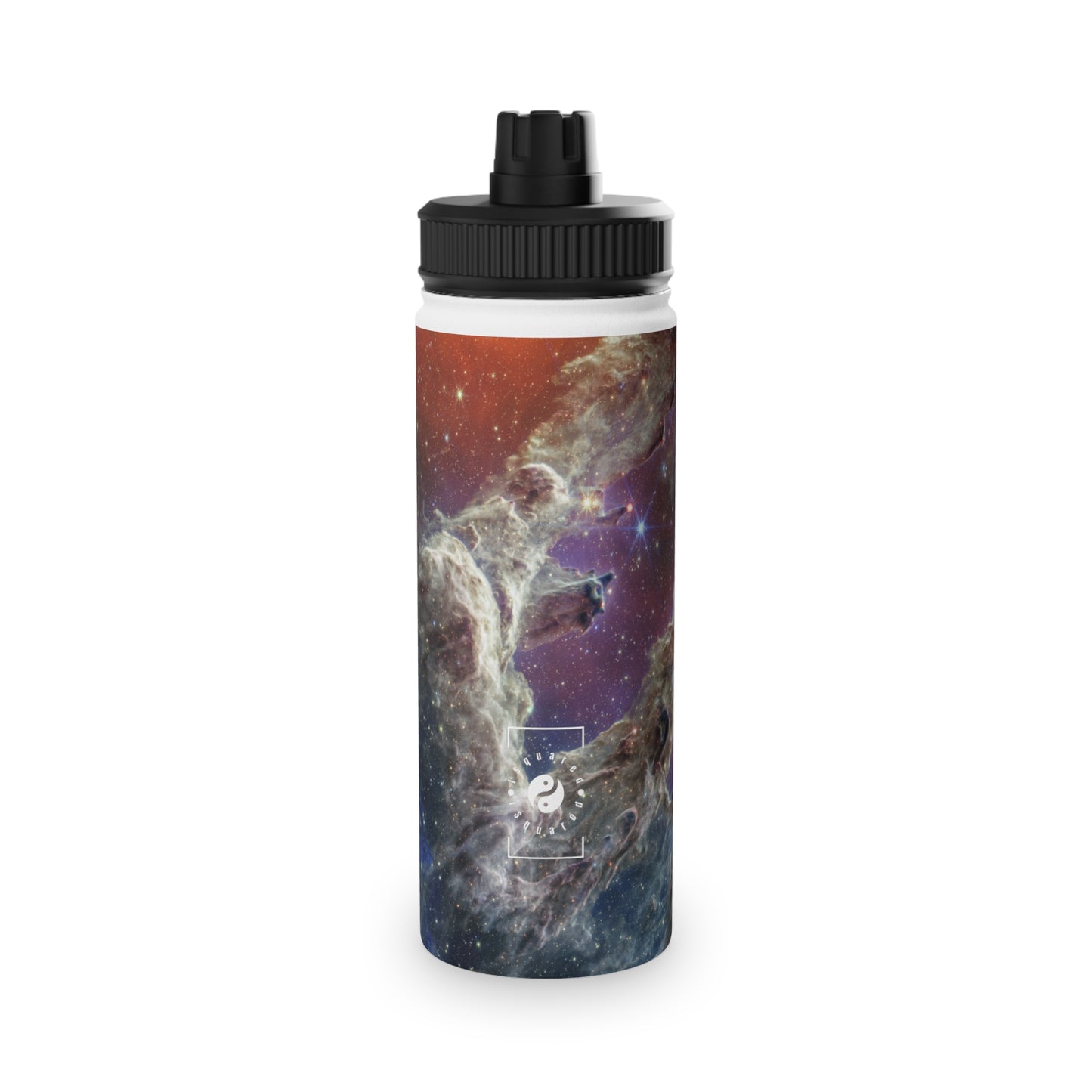 Pillars of Creation (NIRCam and MIRI Composite Image) - JWST Collection - Sports Water Bottle