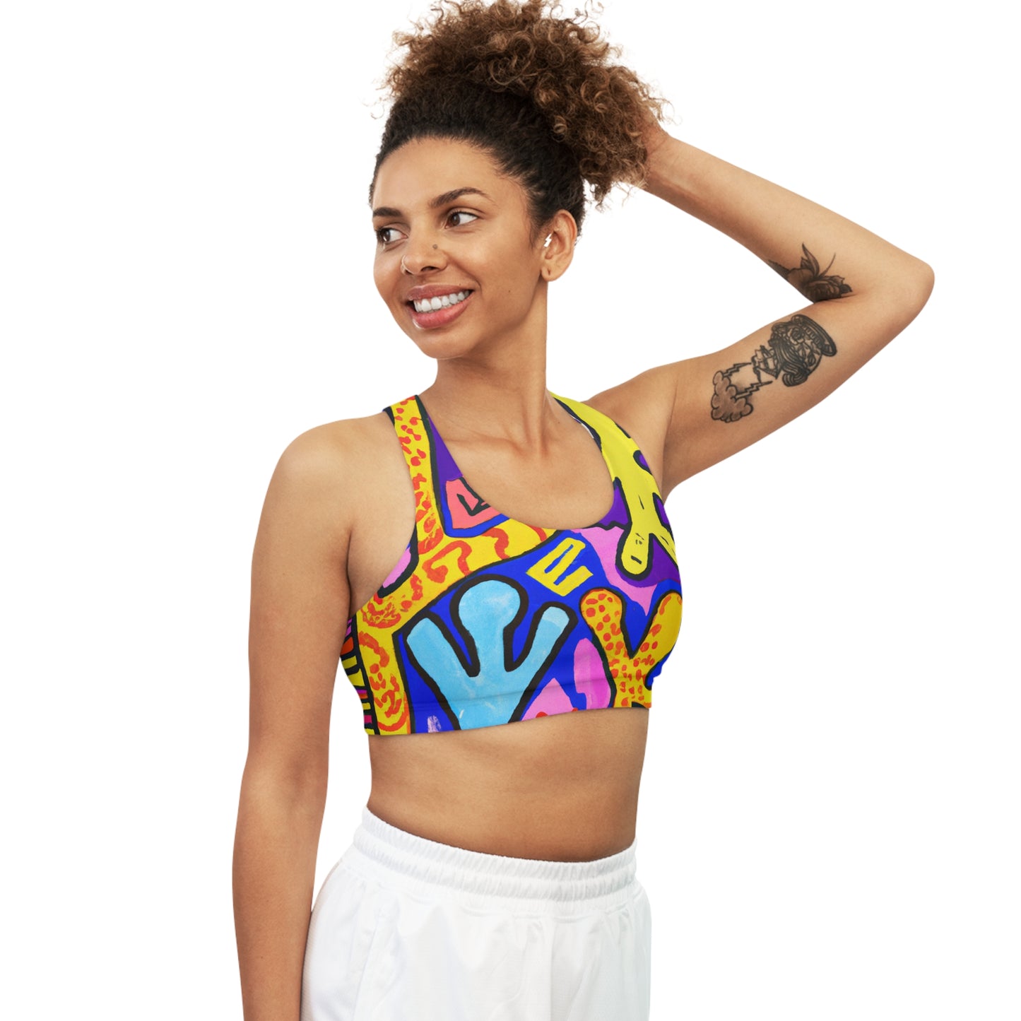 "Symbolic Jamboree" - Seamless Sports Bra