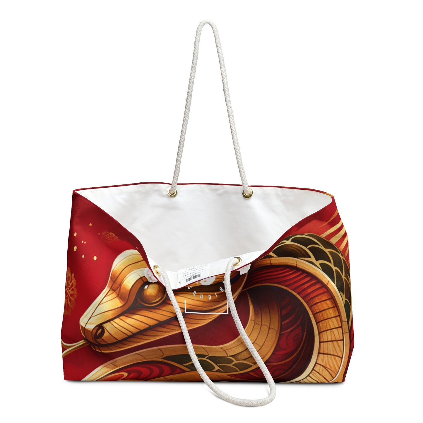 "Crimson Serenity: The Golden Snake" - Casual Yoga Bag