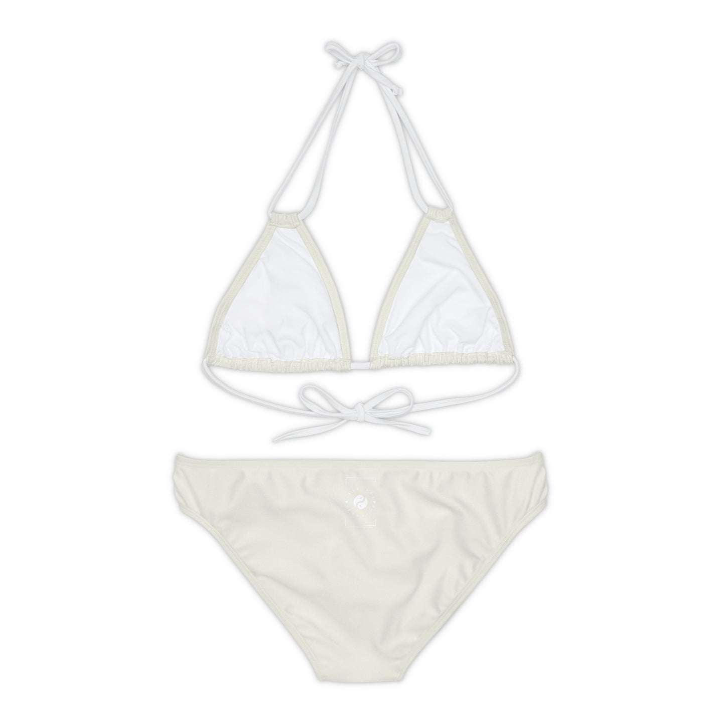 #E9E7DA Ivory - Lace-up Bikini Set