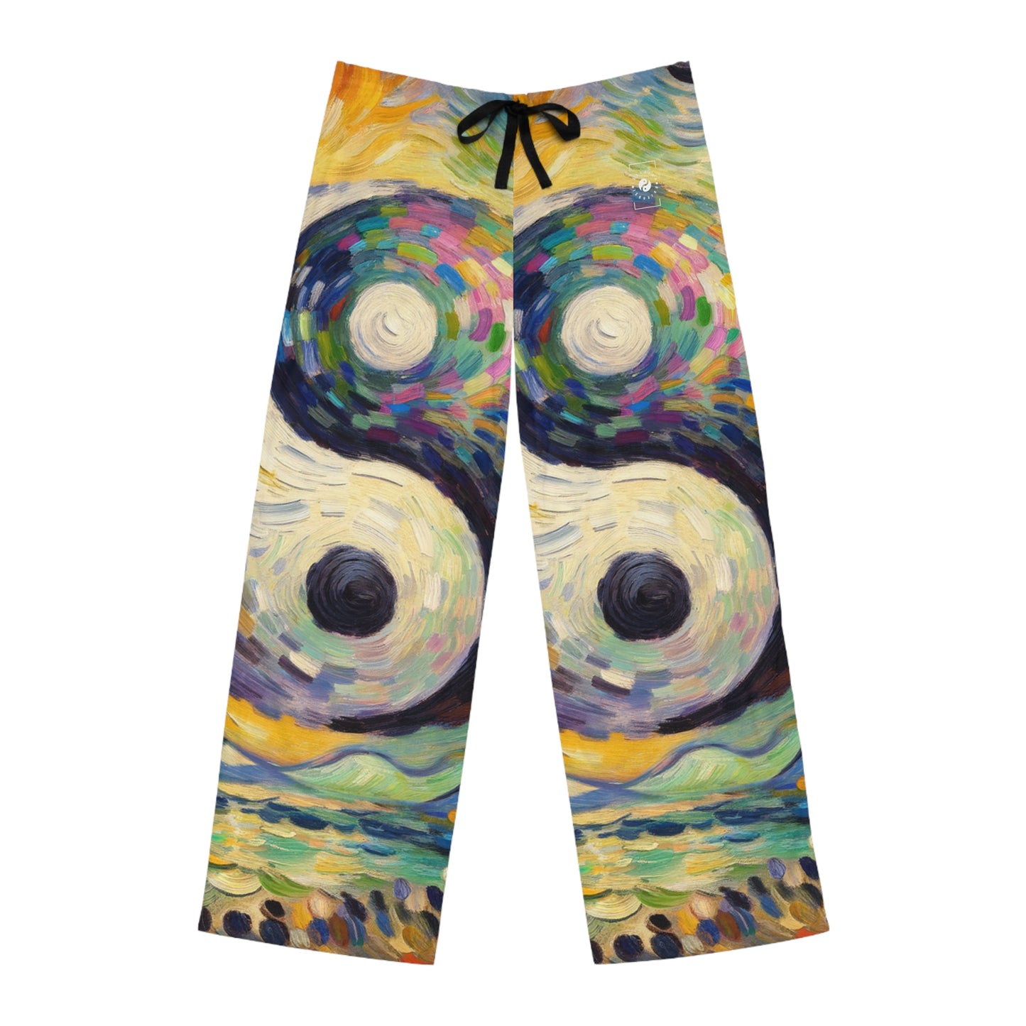 "Spectral Duality: An Impressionist Balance" - men's Lounge Pants