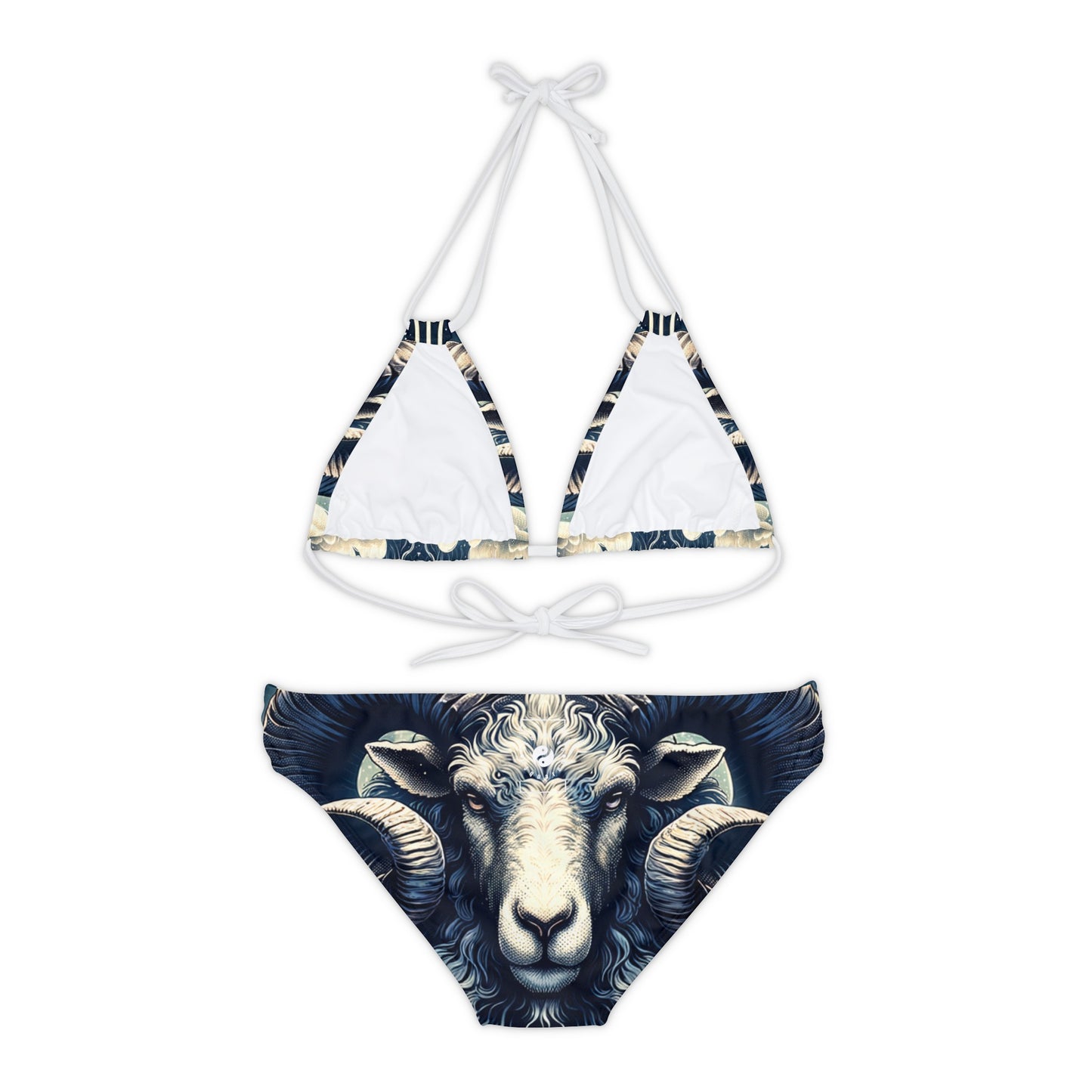 "Celestial Ram Ascendant" - Lace-up Bikini Set