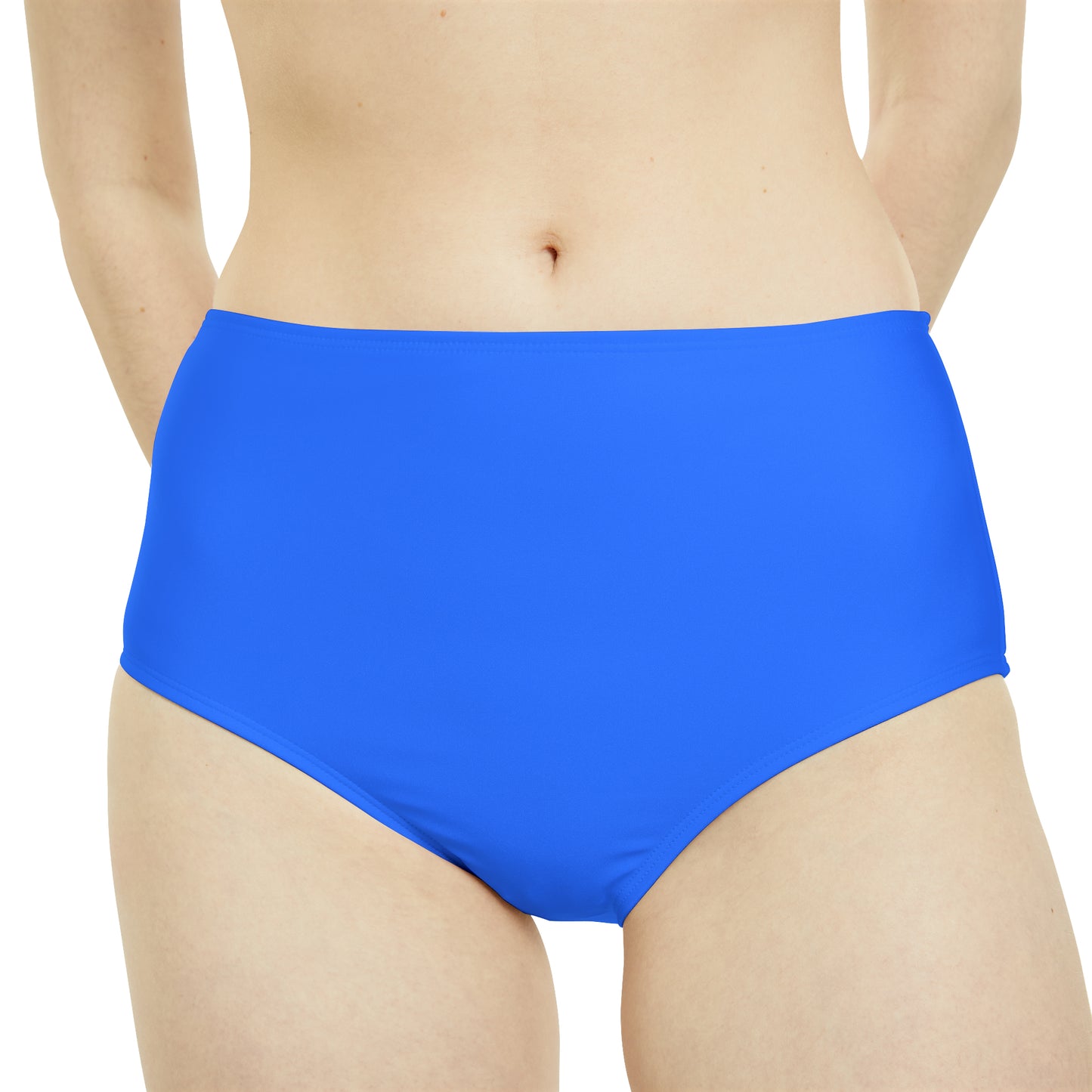 #2C75FF Electric Blue - High Waisted Bikini Bottom