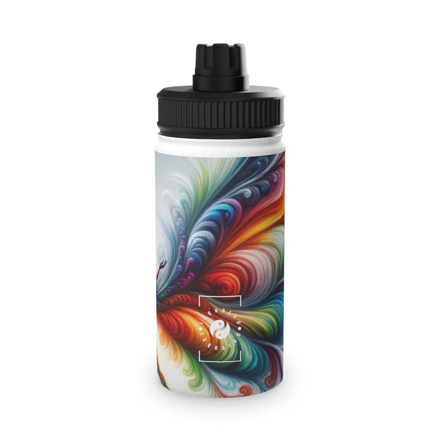 "Yogini's Rainbow Flight" - Sports Water Bottle