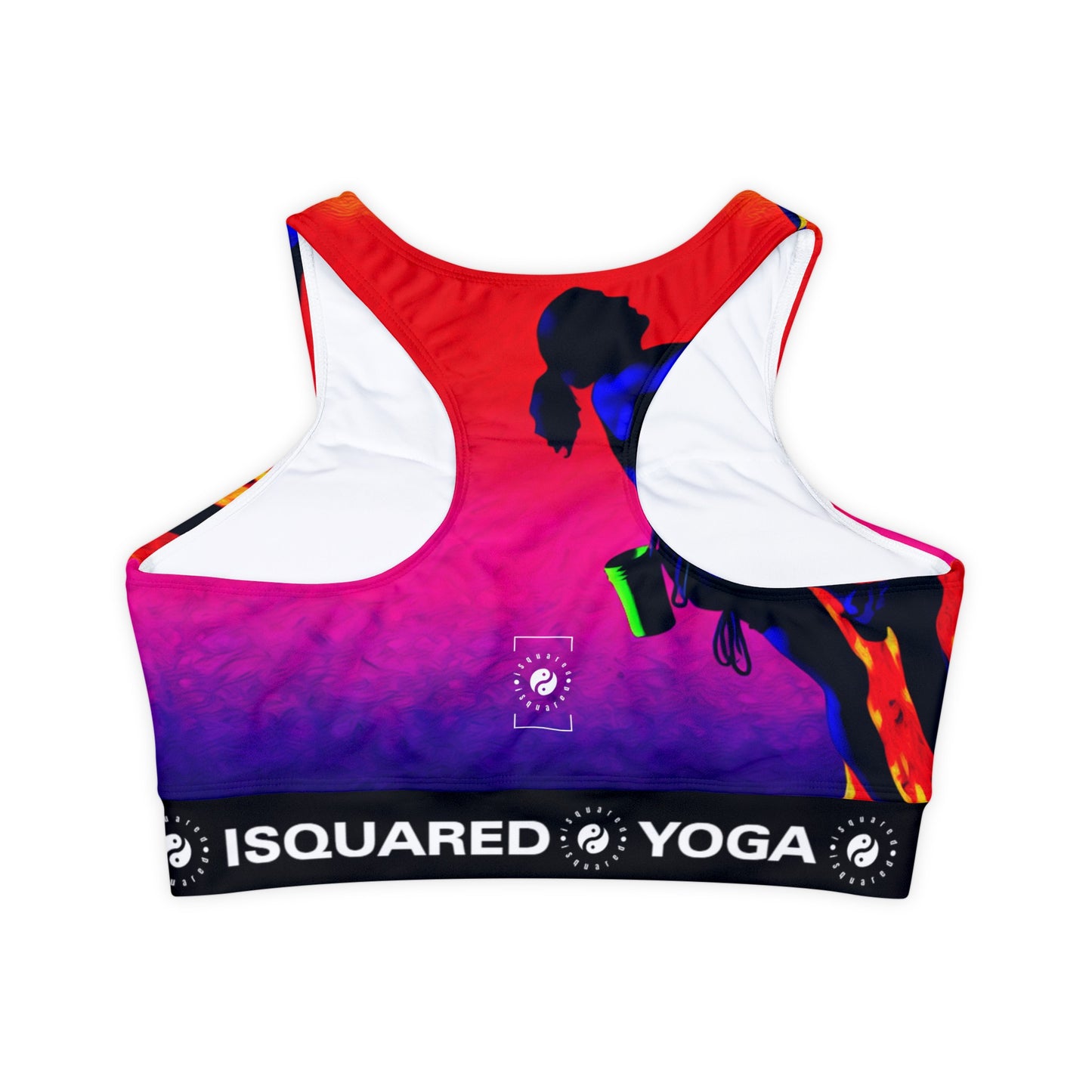 "Technicolour Ascent: The Digital Highline" - Lined & Padded Sports Bra