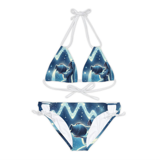 Aquarius Flow - Lace-up Bikini Set
