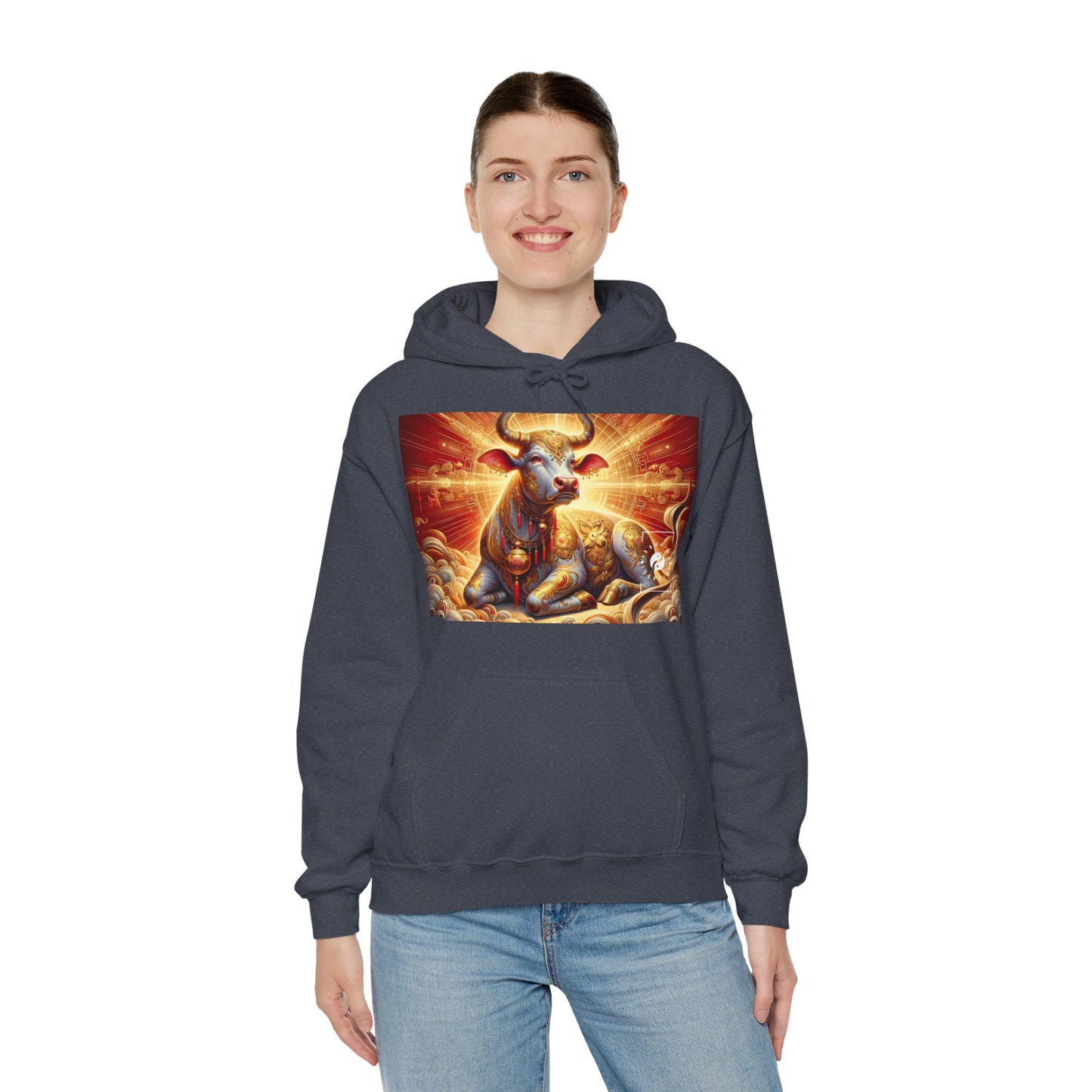 "Golden Euphoria: A Dance of the Divine Bovine" - Hoodie