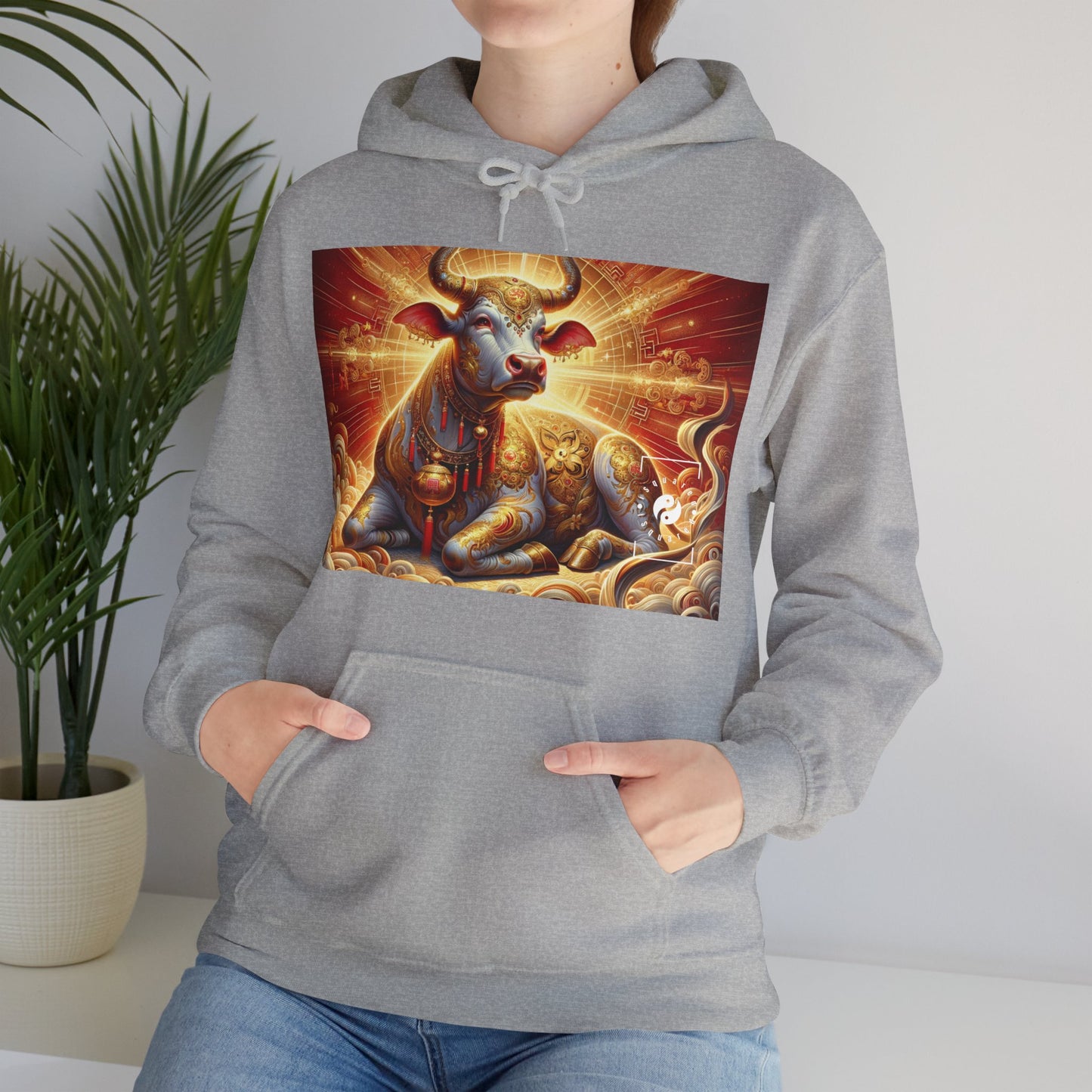 "Golden Euphoria: A Dance of the Divine Bovine" - Hoodie