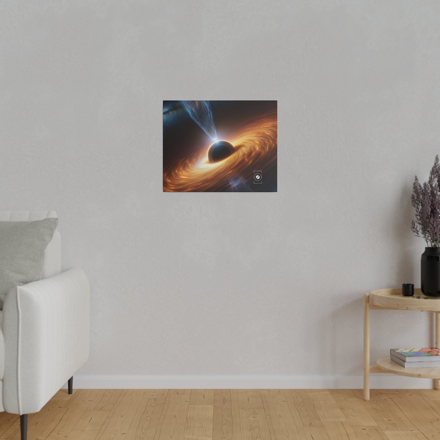 "Discs of Illumination: Black Hole Reverie" - Art Print Canvas