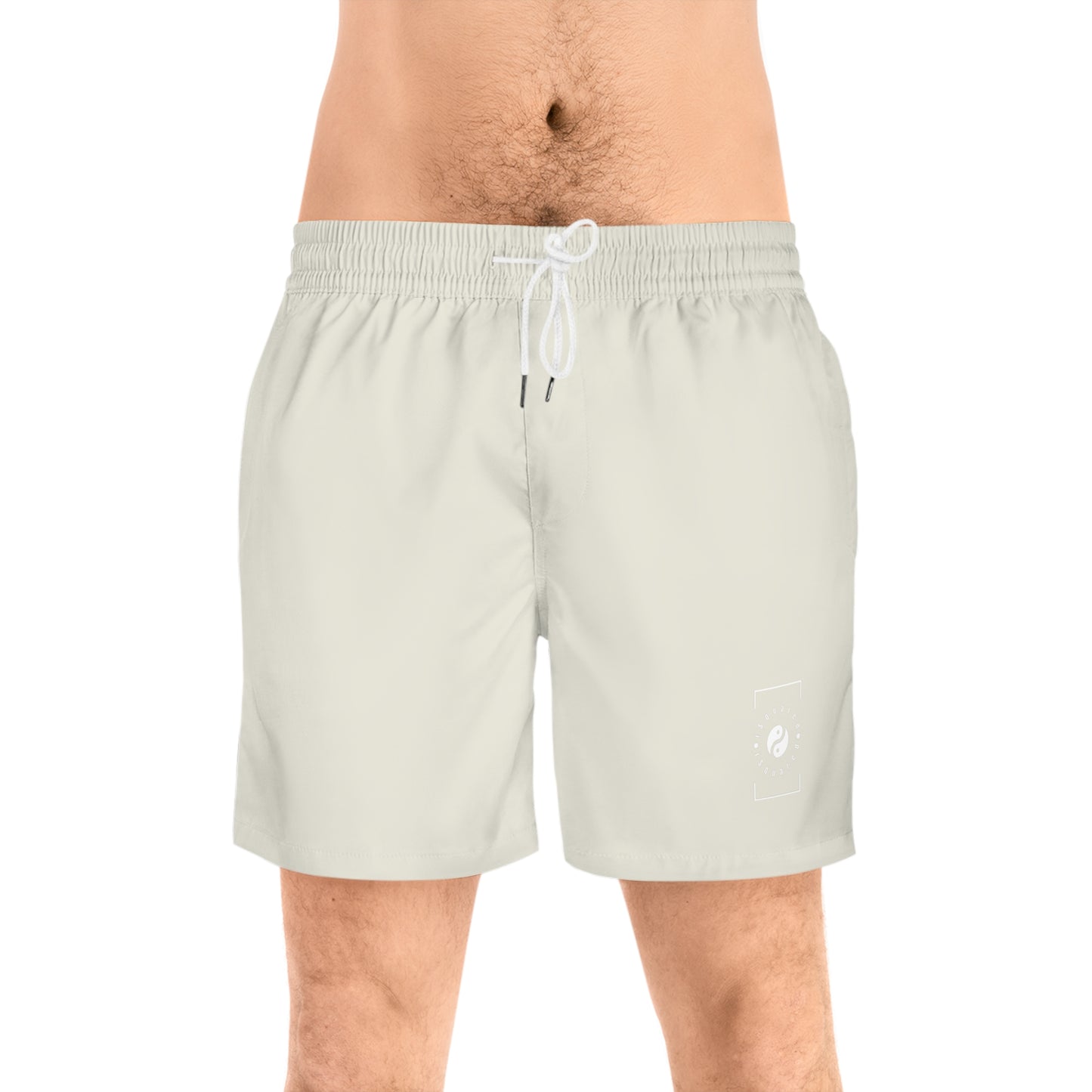 #E9E7DA Ivory - Short de bain (couleur unie) pour homme