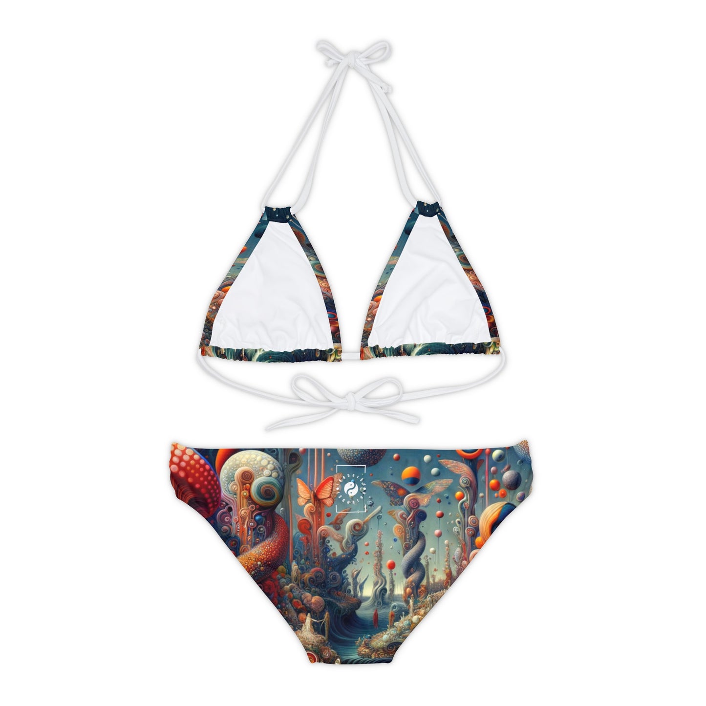 Kaleidoscopic Eden - Lace-up Bikini Set