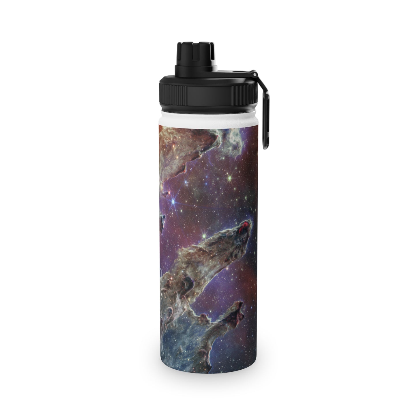 Pillars of Creation (NIRCam and MIRI Composite Image) - JWST Collection - Sports Water Bottle