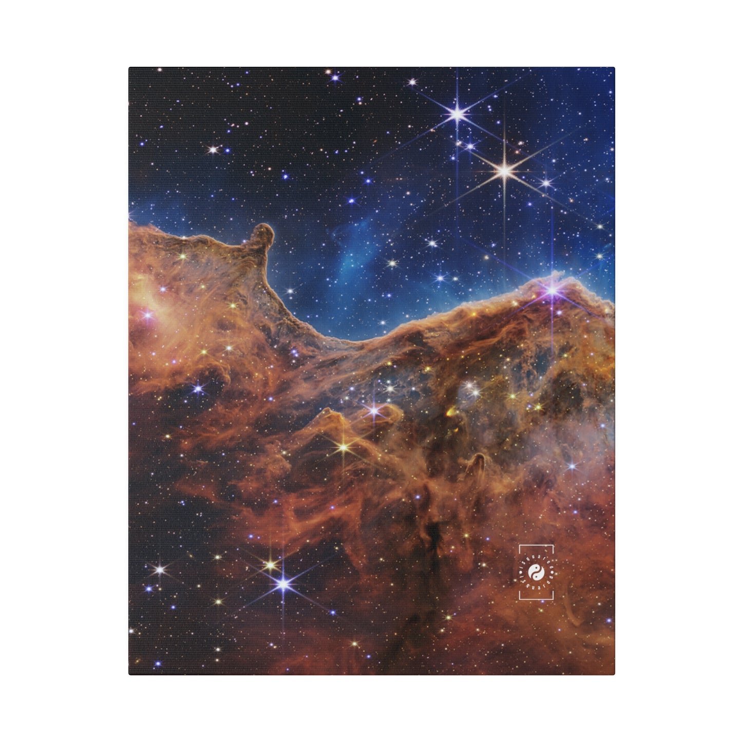 “Cosmic Cliffs” in the Carina Nebula (NIRCam Image) - JWST Collection - Art Print Canvas