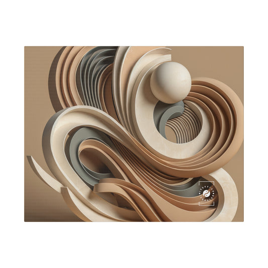 "Hepworth Hues: An Earth Tone Symphony" - Art Print Canvas