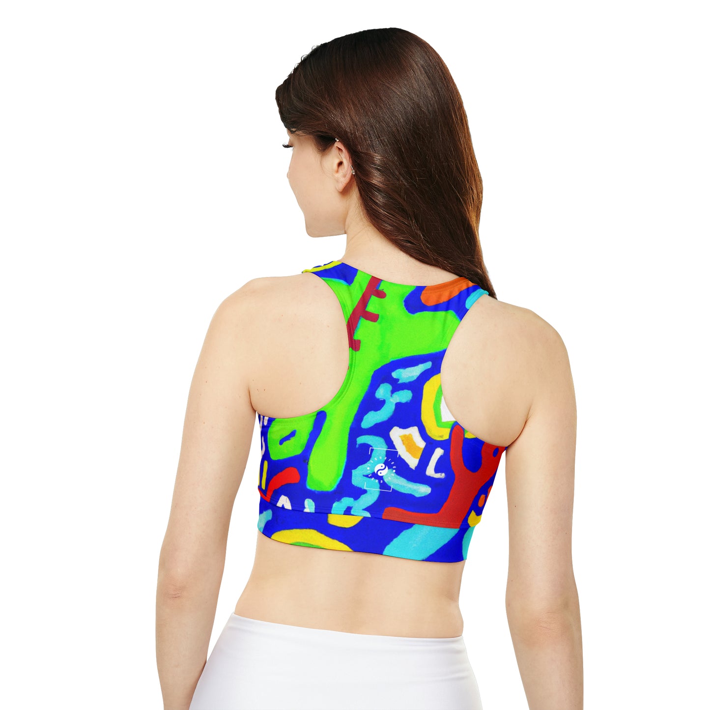 "Chroma Glyphe Symphony" - Lined & Padded Sports Bra