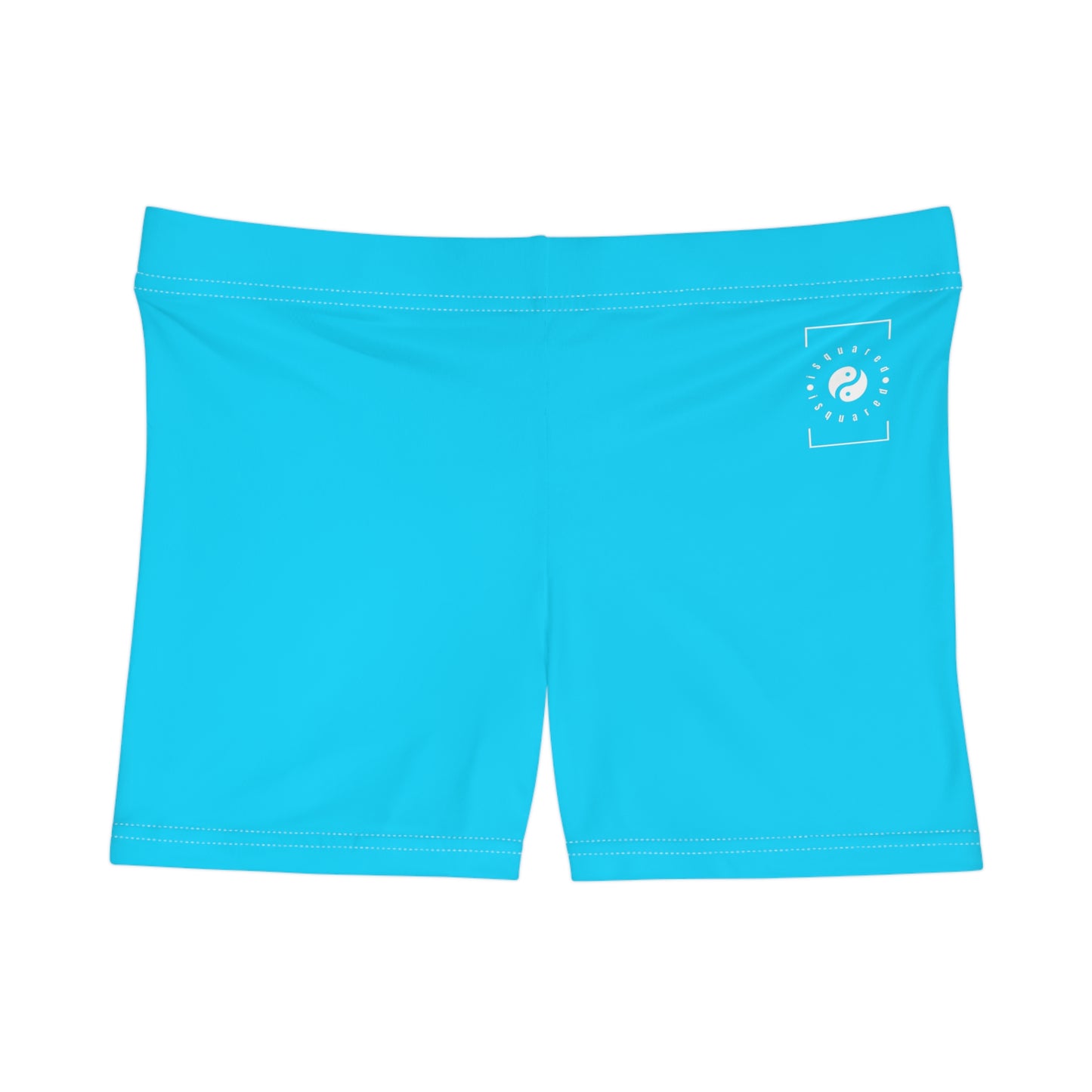 #04D9FF  Neon Blue - Mini Hot Yoga Short