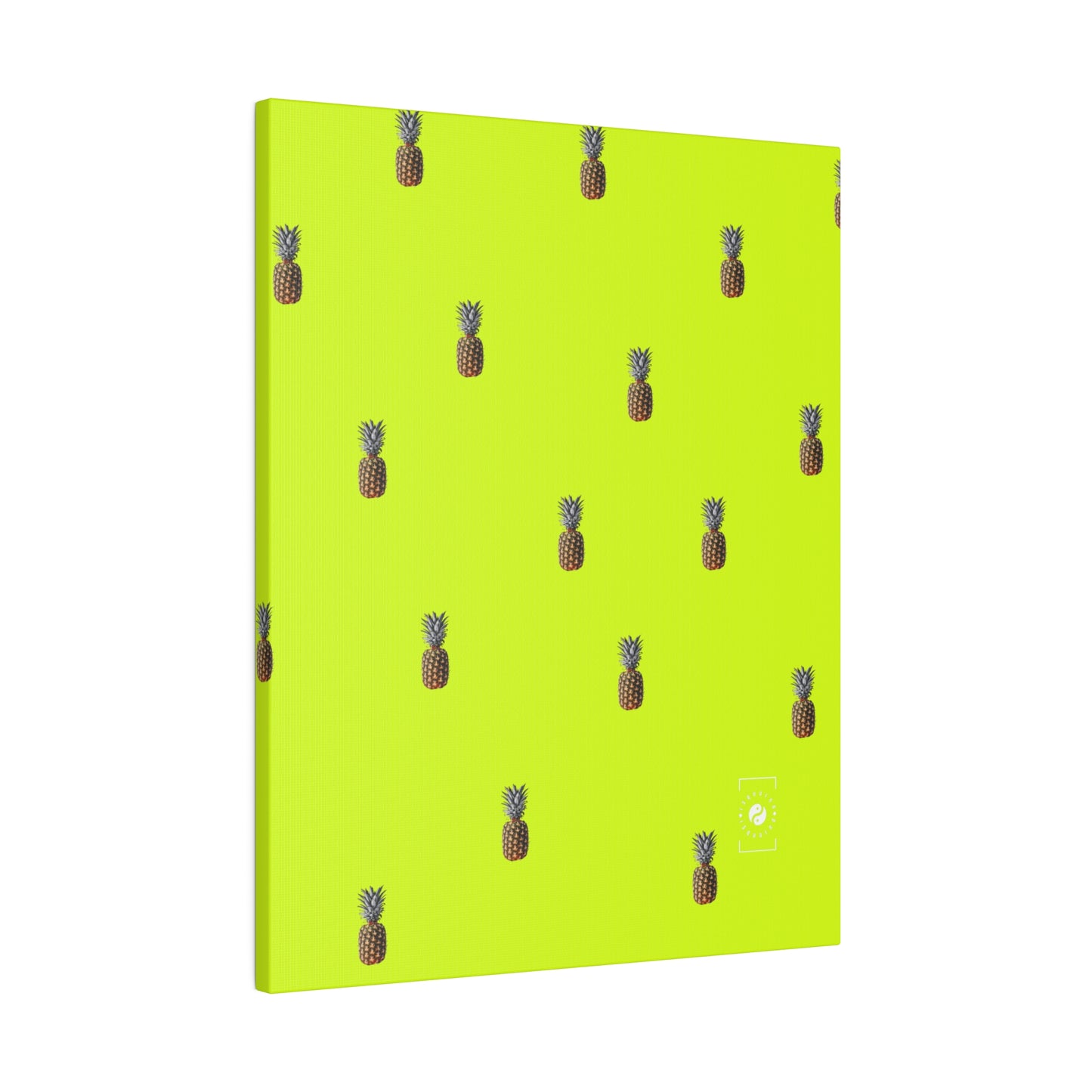 #D7FF11 Sharp Yellow + Pineapple - Art Print Canvas