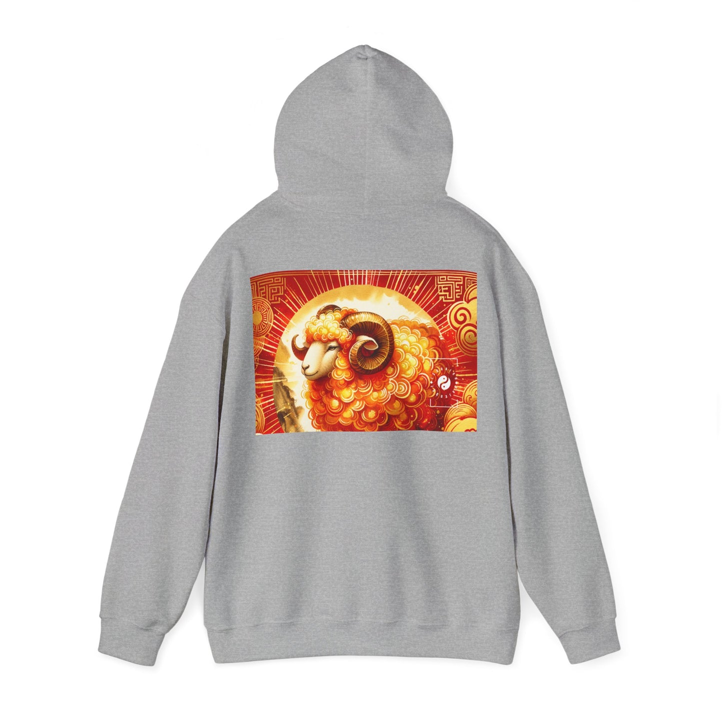 "Auspicious Gold of Divine Ewe: A Lunar New Year Revelry" - Hoodie