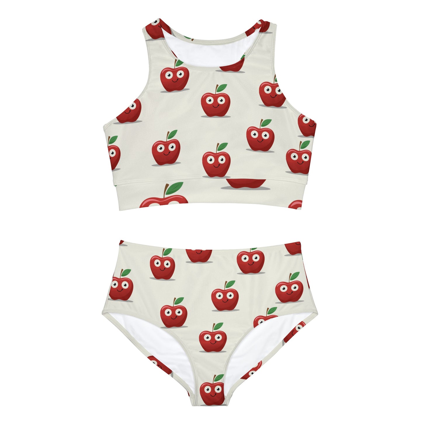 #E9E7DA Ivory + Apple - Hot Yoga Bikini Set