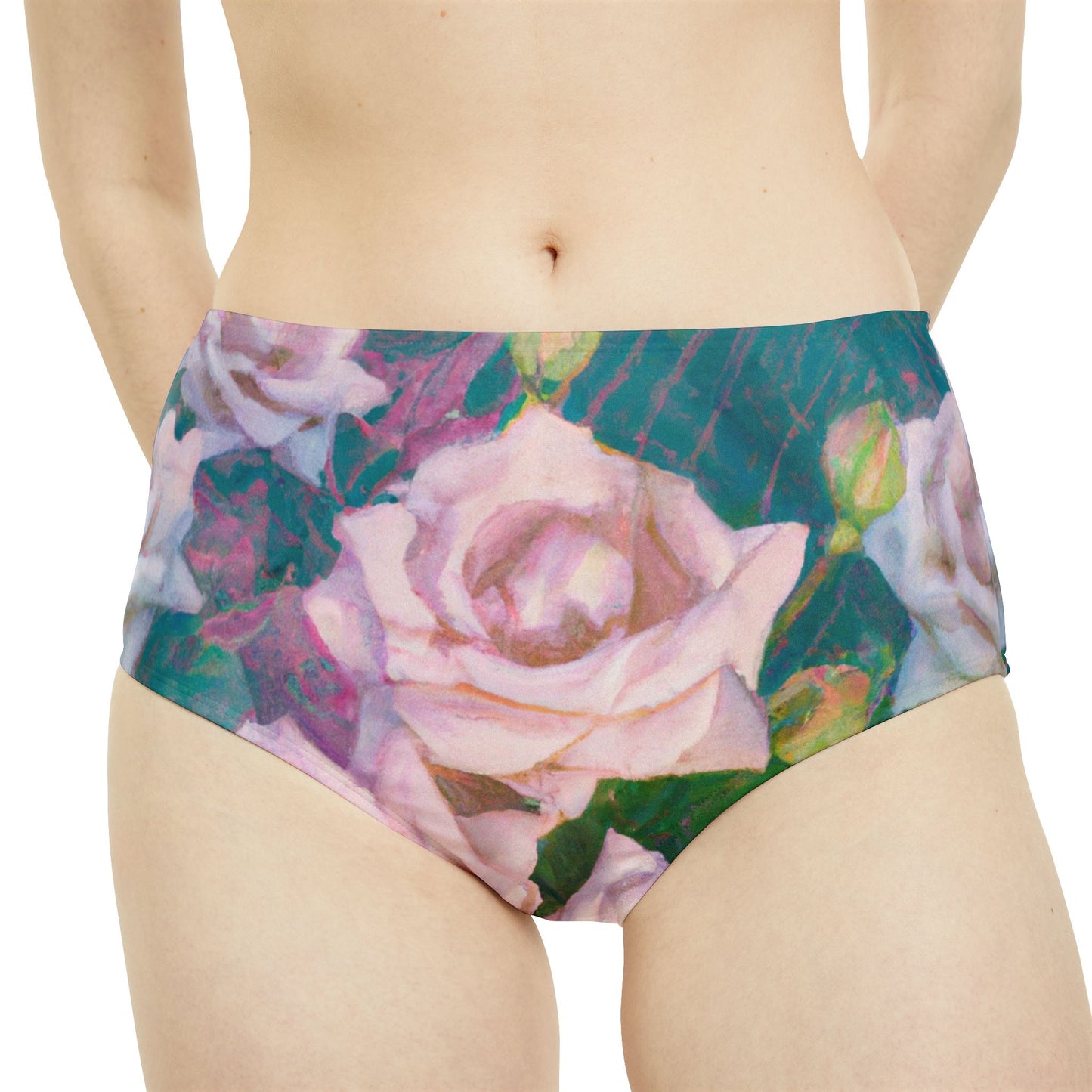 Cosmic Roses - High Waisted Bikini Bottom