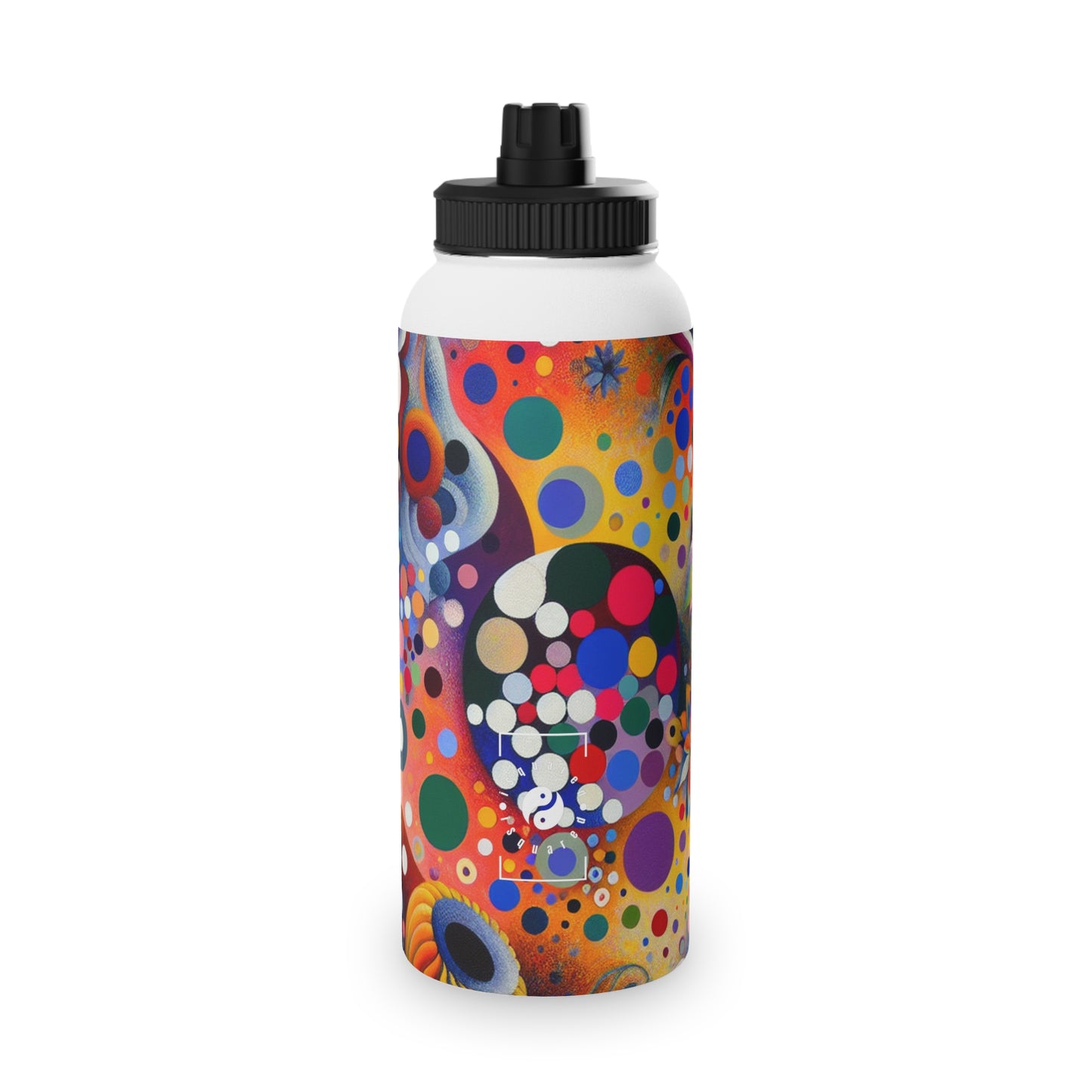 "Polka Petals in Yogic Surrealism: An Artistic Salute to Kusama and Kahlo" - Sports Water Bottle